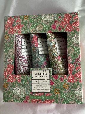 William Morris At Home Hand Cream Trio — Pink & Green Floral Set